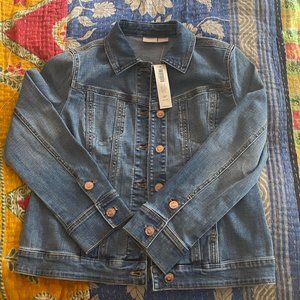 Women's Classic Stretch Lightweight Collared Denim Jean Jacket